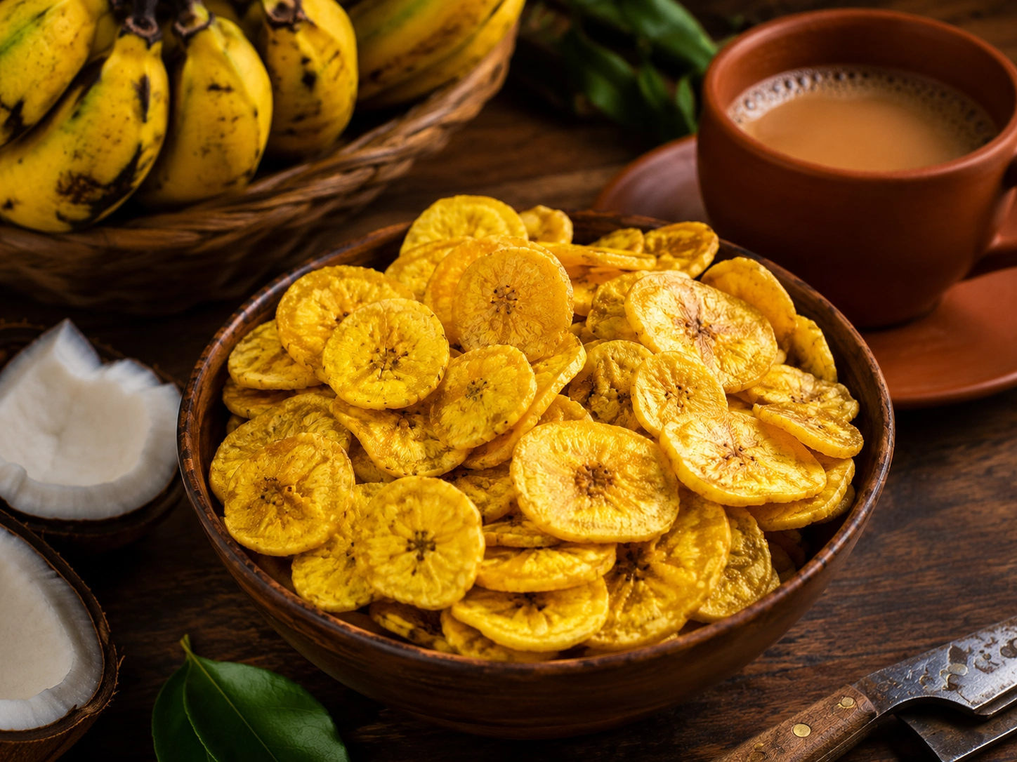 fresh crispy banana chips
