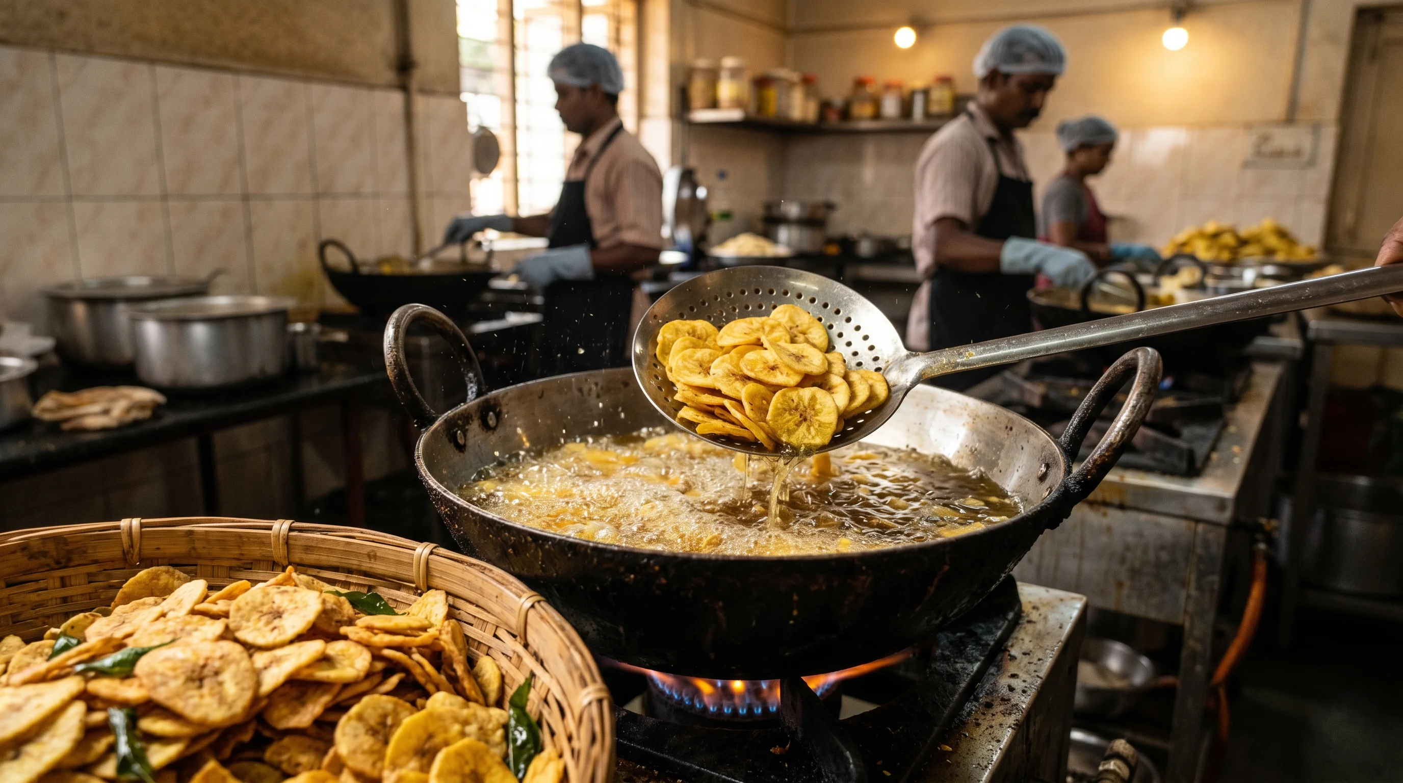 fresh fried banana chips